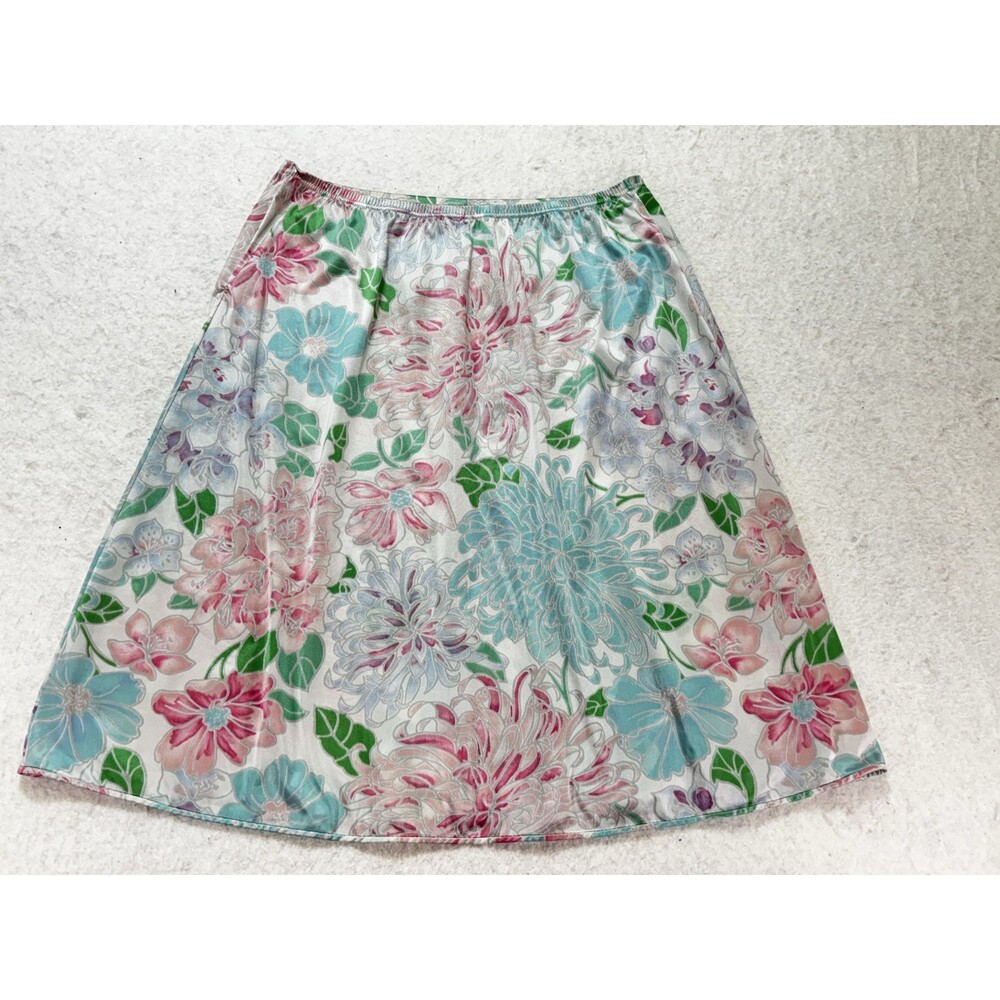 VTG Vanity Fair Floral Unusual Print Half Slip Skirt Cottagecore Small
